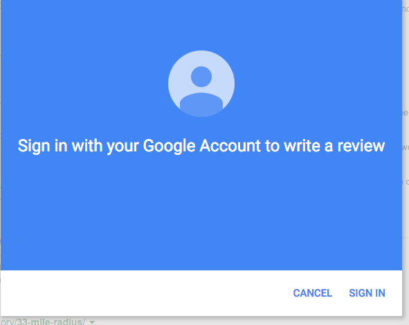 This is an update by Google to make it easier to leave reviews