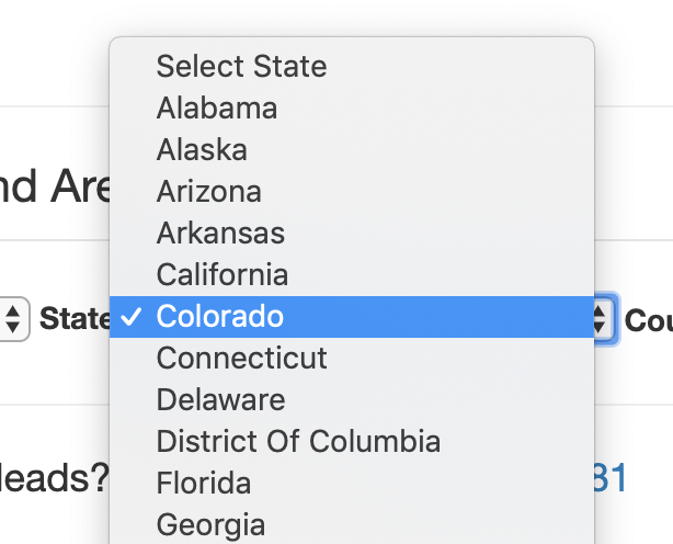 Step 4: Select your state